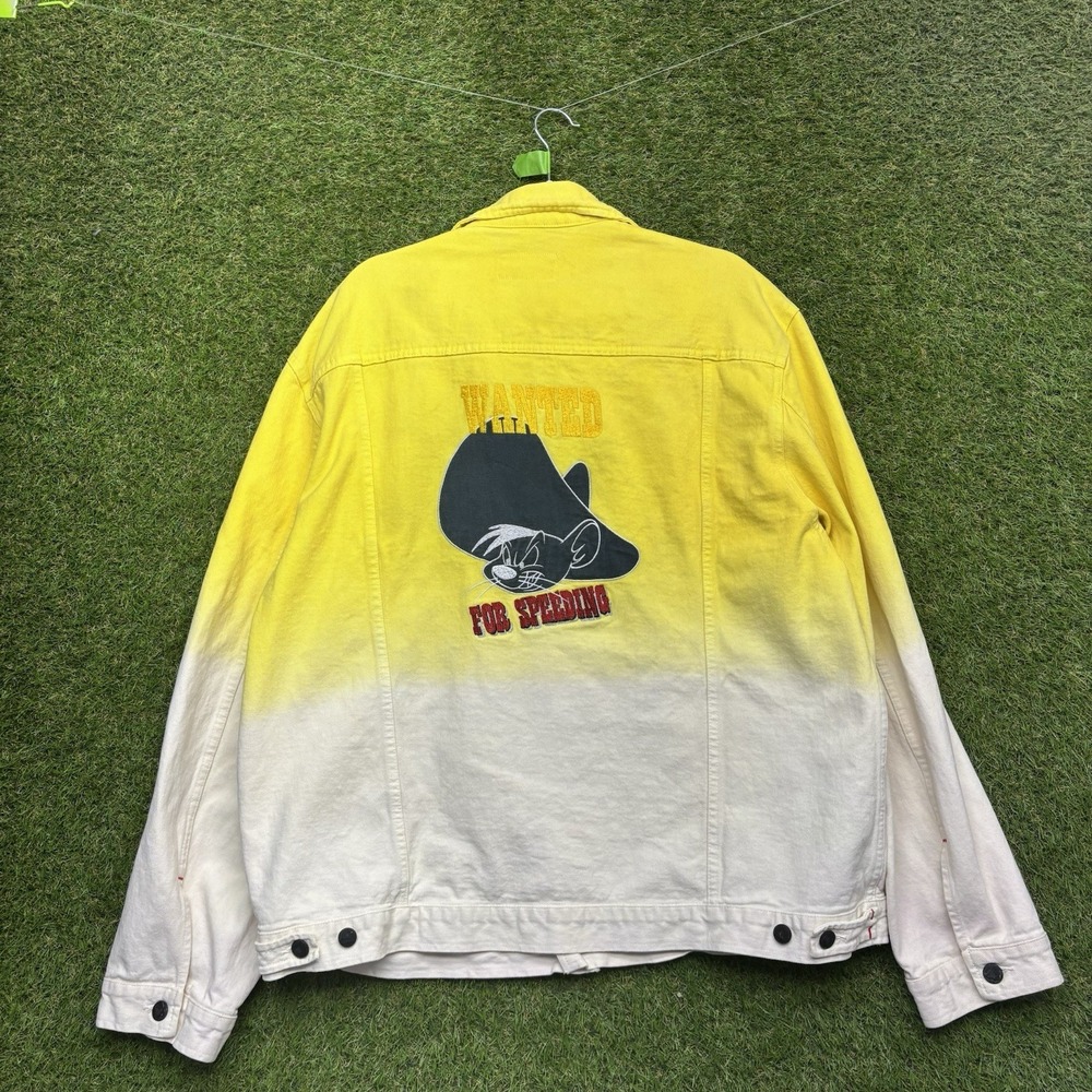 Vintage Iceberg History Speedy Gonzales Jacket Mens XL Tie Dye Yellow Button Up